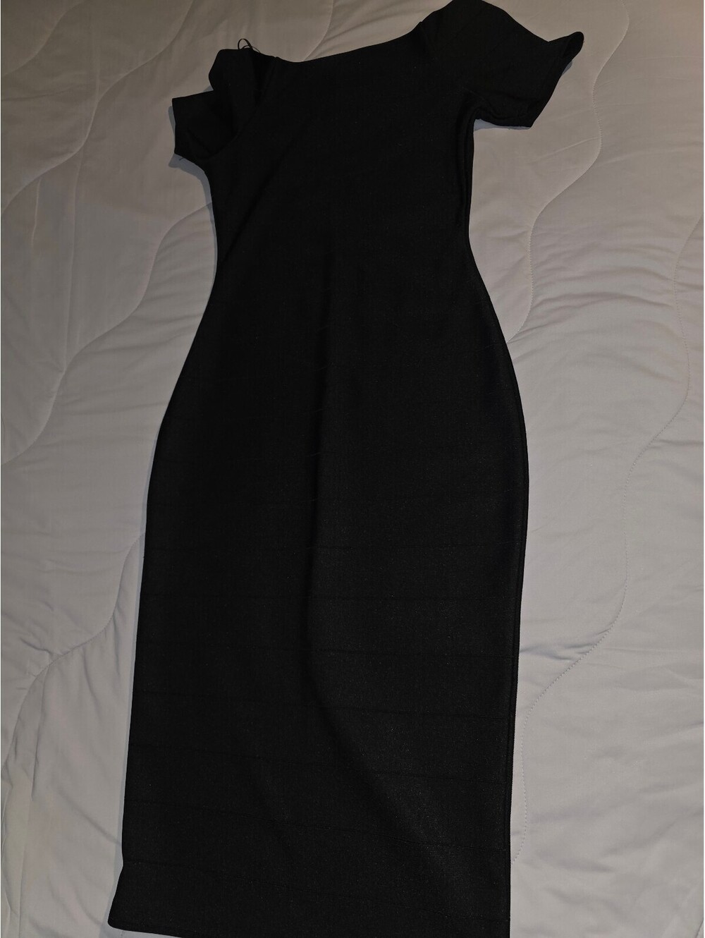 Haute Monde Women's Dress Bodycon Black  Dress Knee Length -Small